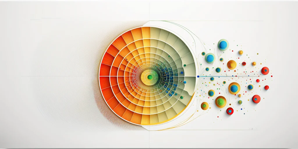 Digital graphic representing linear algebra and its applications in Machine Learning.